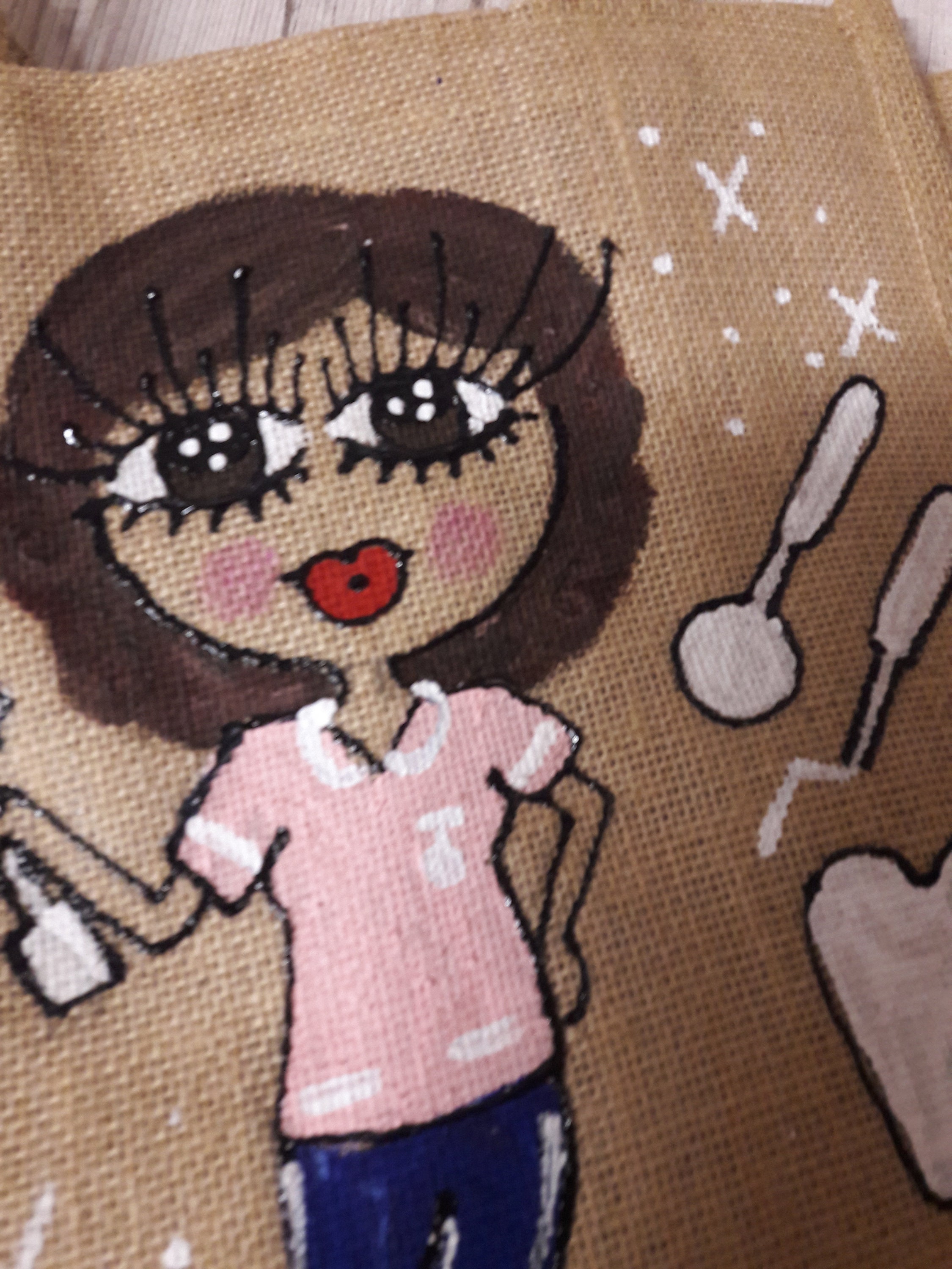 DENTAL NURSE BAG Dental Gift Bag Large Hand Painted Jute Etsy UK
