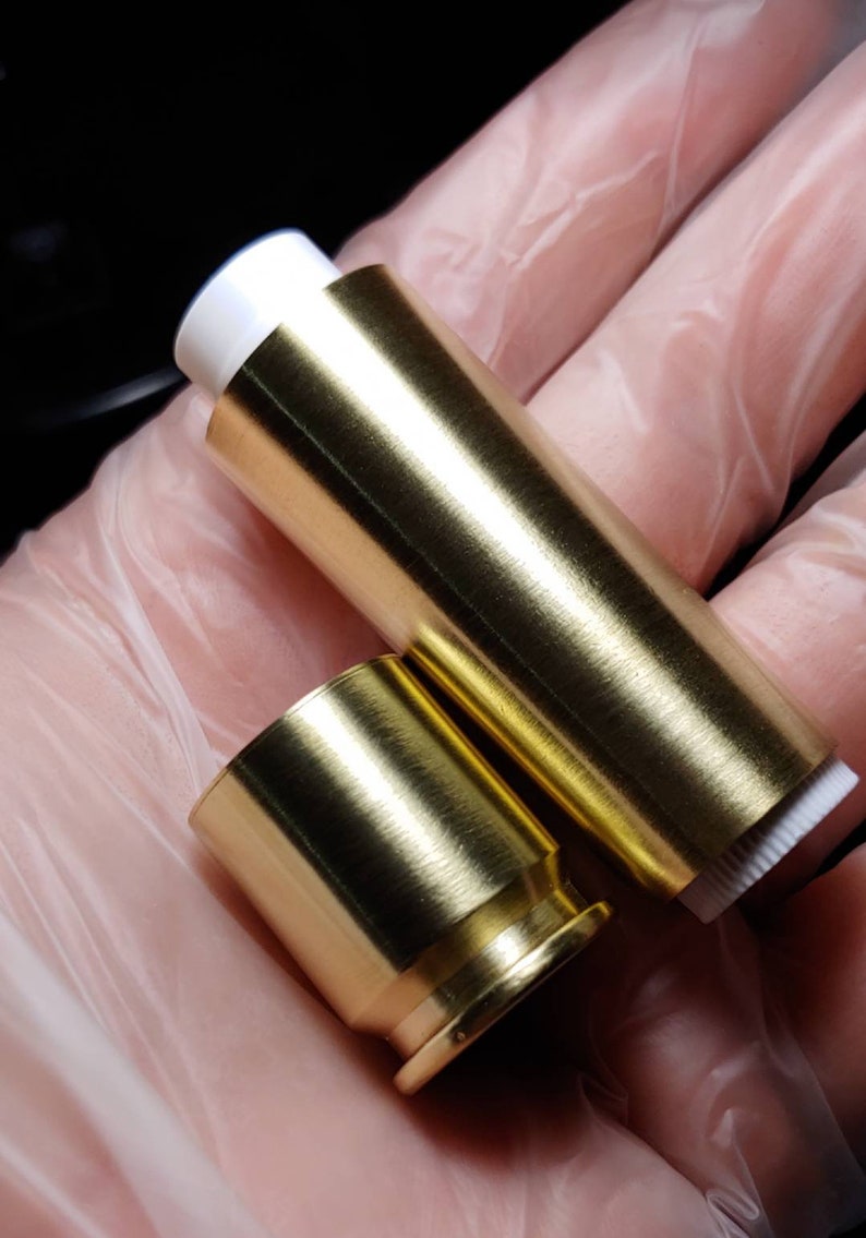50cal Brass Lip balm Sleeve. Polish. Edc. Mens. Brass. Casing. Etsy