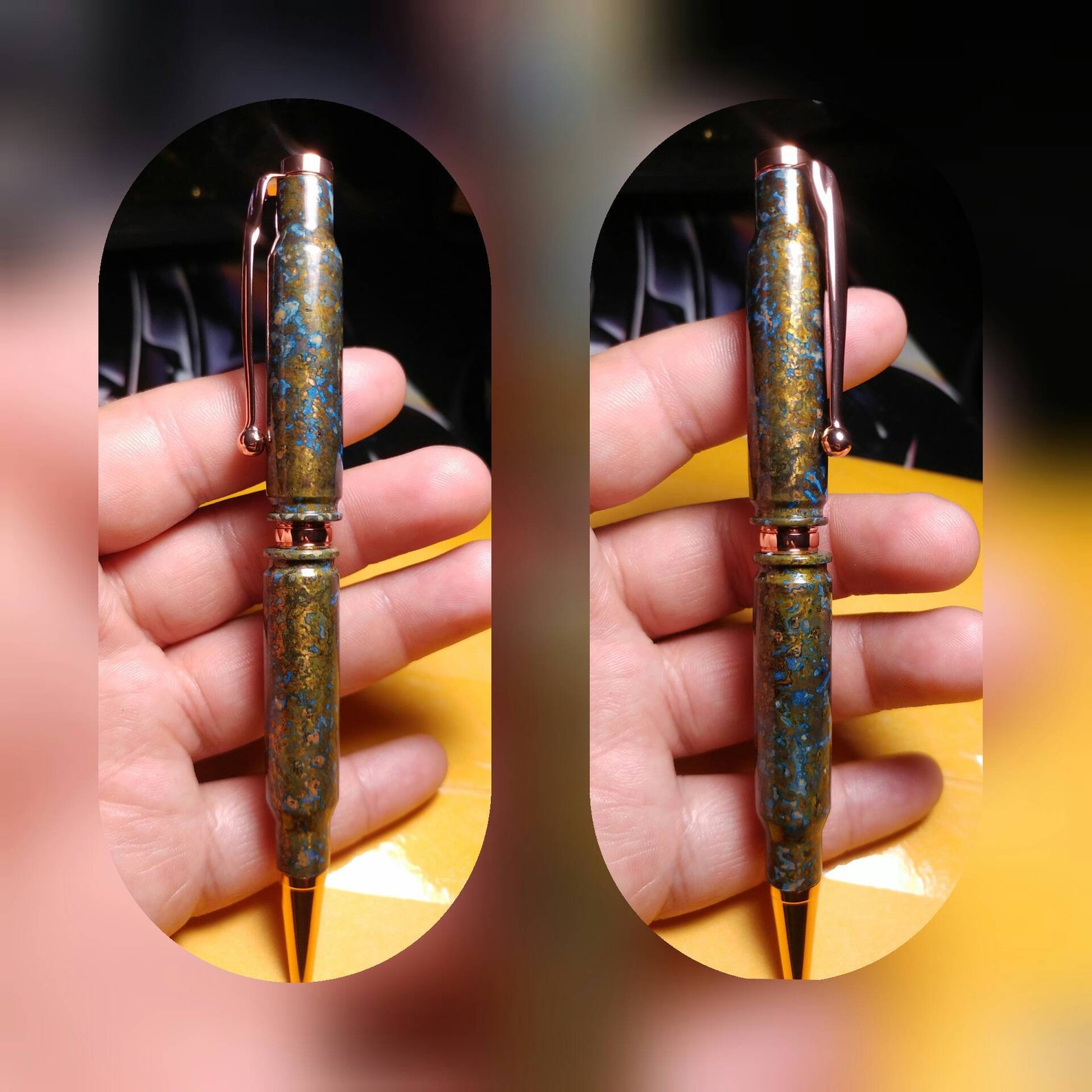 Brass 308 Pen. Force patina. Patina. Edc. Holiday. Gift. Mens. Etsy