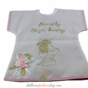 Personalized Embroidered Polish Handkerchief for Baptism szatka na chrzest