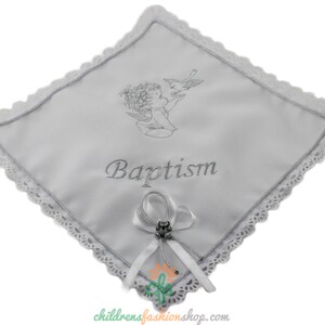 Personalized Embroidered Handkerchief for Baptism (szatka na chrzest)
