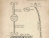 1805 ORIGINAL engraving of an Iron Collar and Leg Weight used on a child prisoner in an English Workhouse, Gentleman 39 s Magazine