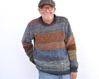 To order. Extra thick wool sweater, hand-knitted Icelandic wool M+