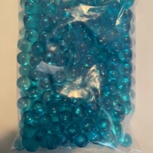 Light Blue Transparent Circular 3.9g Bath Oil Beads Floral Fragrance Bath Pearls x 100