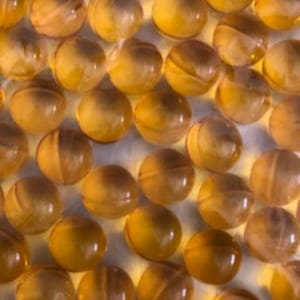Yellow Transparent Circular 3.9g Bath Oil Beads Lemon Fragrance Bath Pearls x 100