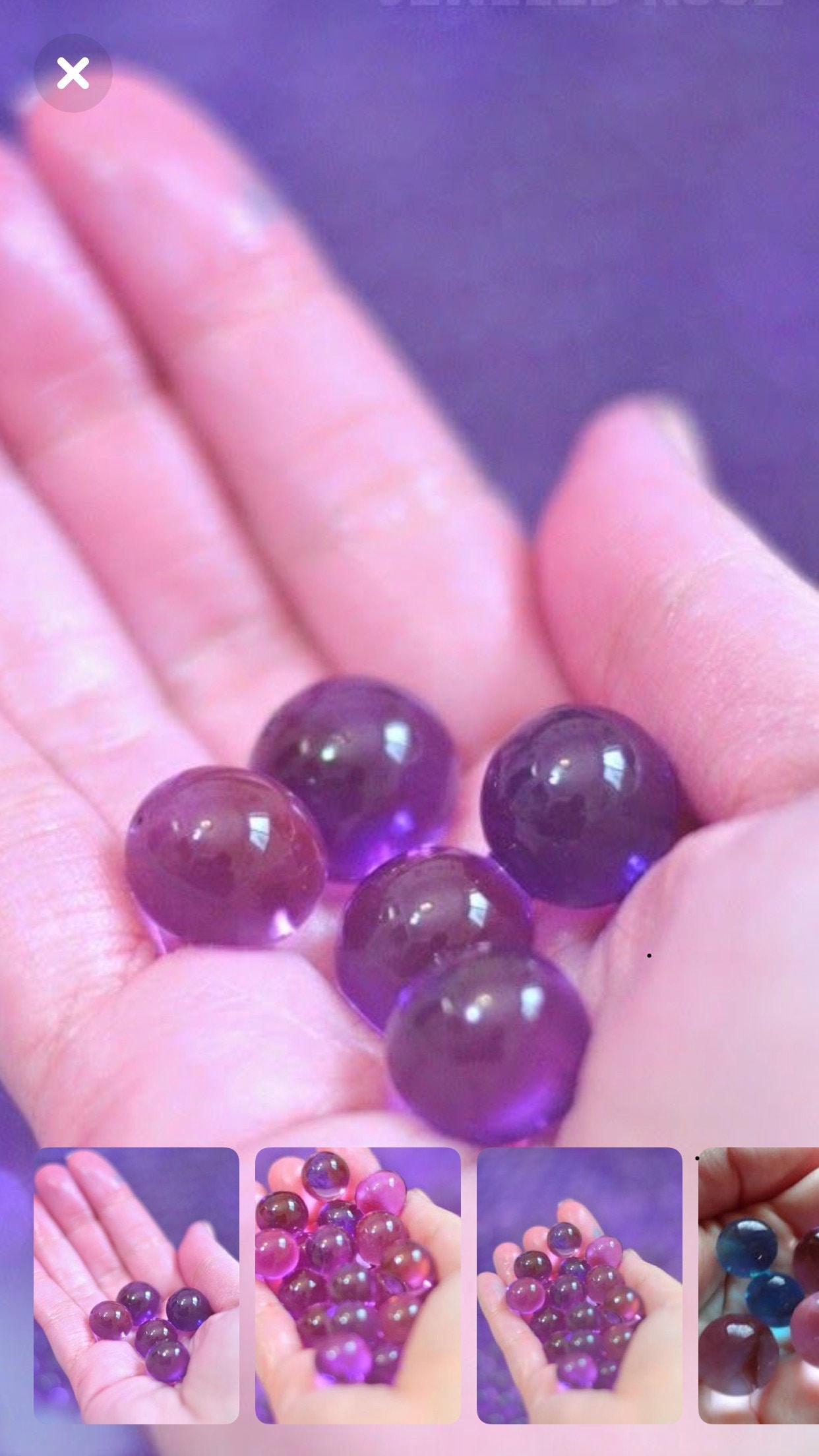 Purple Transparent Circular Shaped 3.9g Bath Oil Beads Grape Fragrance Bath Pearls x 25