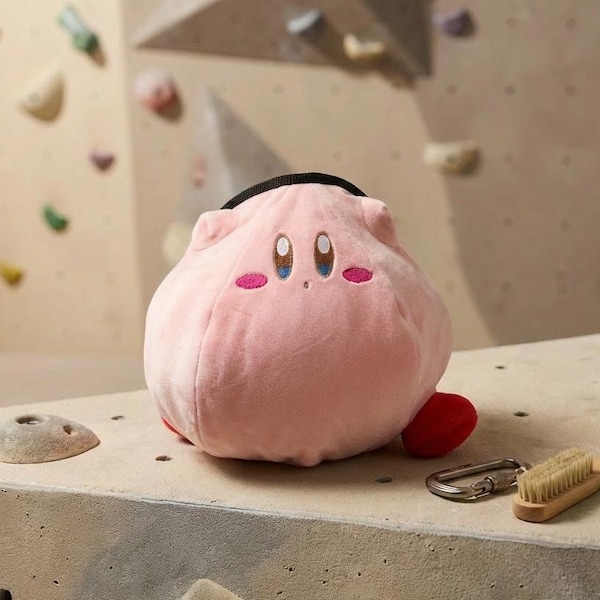 Kirby Plush Chalk Bag: Rock Climbing Bouldering Accessory, Gift for Climbers