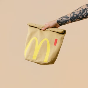 Secchio per gesso da fast food, attrezzatura per arrampicata su roccia, regalo eccentrico, idee regalo divertenti per scalatori, regalo fatto a mano personalizzato, sacchetto per gesso personalizzato