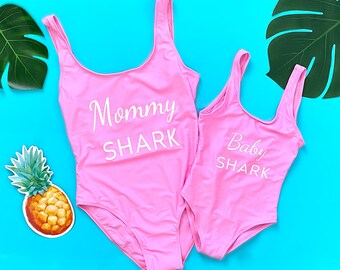 mommy shark bathing suit
