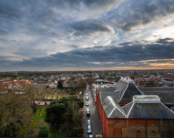 Vue de St Mary's - vers la gare. Qualité archive, impression d'art photographique (sans cadre.)