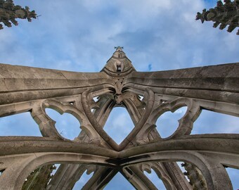 Vue depuis St Mary's - Gros plan sur la flèche corona ouverte. Qualité archive, impression d'art photographique (sans cadre.)