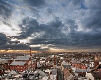 Vue de St Mary's - vers Davington. Qualité archive, impression d'art photographique (sans cadre.)