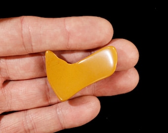 MUSTARD YELLOW JASPER 2" Heart Shape (Sku 05 E) Tumbled Polished Natural Rock Mineral Solar Plexus Chakra Crystal Stone Specimen