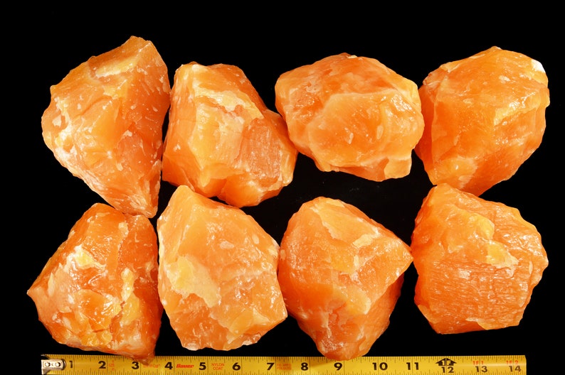 ORANGE CALCITE 4 to 5 2 Lb Raw Large Rock Mineral Specimen Sacral Chakra Healing Crystal Reiki Stone xx image 3