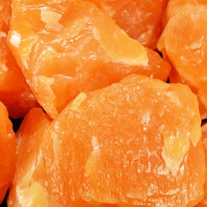 ORANGE CALCITE 4 to 5 2 Lb Raw Large Rock Mineral Specimen Sacral Chakra Healing Crystal Reiki Stone xx image 2