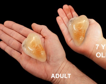 CITRINE CRYSTAL 2" 2-3 Oz  Large Tumbled Stones Polished Sacral Chakra Rocks Mineral Specimen   Crystals Chakra Gemstone xx