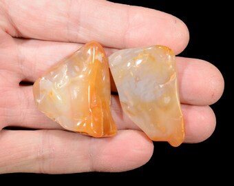 Orange Calcite 2 1/2" 9-11 Oz Healing Crystal Stone Sacral Chakra Reiki Gemstone 