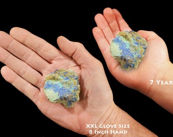 CHRYSOCOLLA AZURITE 2 1/4" 2-4 Oz Top Grade Natural Rocks and Minerals Throat Chakra Raw Healing Crystals and Stones Specimen xx