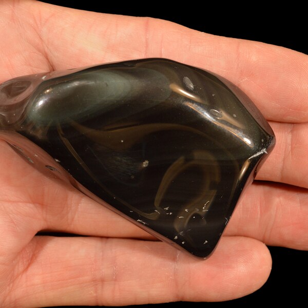 RAINBOW OBSIDIAN 3 1/2" x 2" 4 Oz (Sku 25) Tumbler Polished Wire Wrap Necklace Rock Mineral Chakra Healing Crystal Specimen