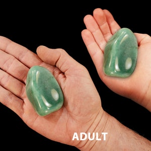 GREEN AVENTURINE 2 1/2" 4-7 Oz Extra Large Tumbled Stone Polished Rock Mineral Green Heart Chakra Crystal Natural Specimen Reiki xx