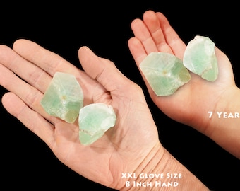 EMERALD GREEN CALCITE 2" 2 Pieces Grade A Rocks and Minerals Heart Chakra Raw Crystals and Stones Natural Mineral Specimen xx