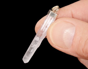 KUNZITE Crystal Pendant 2" For Jewelry Necklace Precious Gemstone Rough Genuine Natural Mineral Specimen Raw Heart Chakra Healing Reiki xx