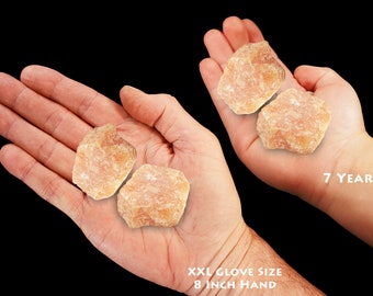 NATURAL ORANGE CALCITE 1 1/2" 2 Pieces Crystal Raw Rocks and Minerals Sacral Chakra Crystals and Stones Raw Natural Specimen xx