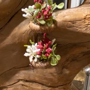 Miniature Fairy Garden Hanging Flower Baskets