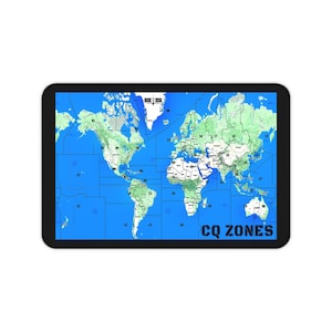 CQ Zone Map HamShack Desk Mat for ham radio
