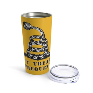 Dont tread on my frequencies Coffee Tumbler Ham Radio pattern 20oz. Black stainless steel