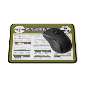 Tank Pad Ham Radio mousepad with USA HF band plan by QuirkyQRP & Tank Radio