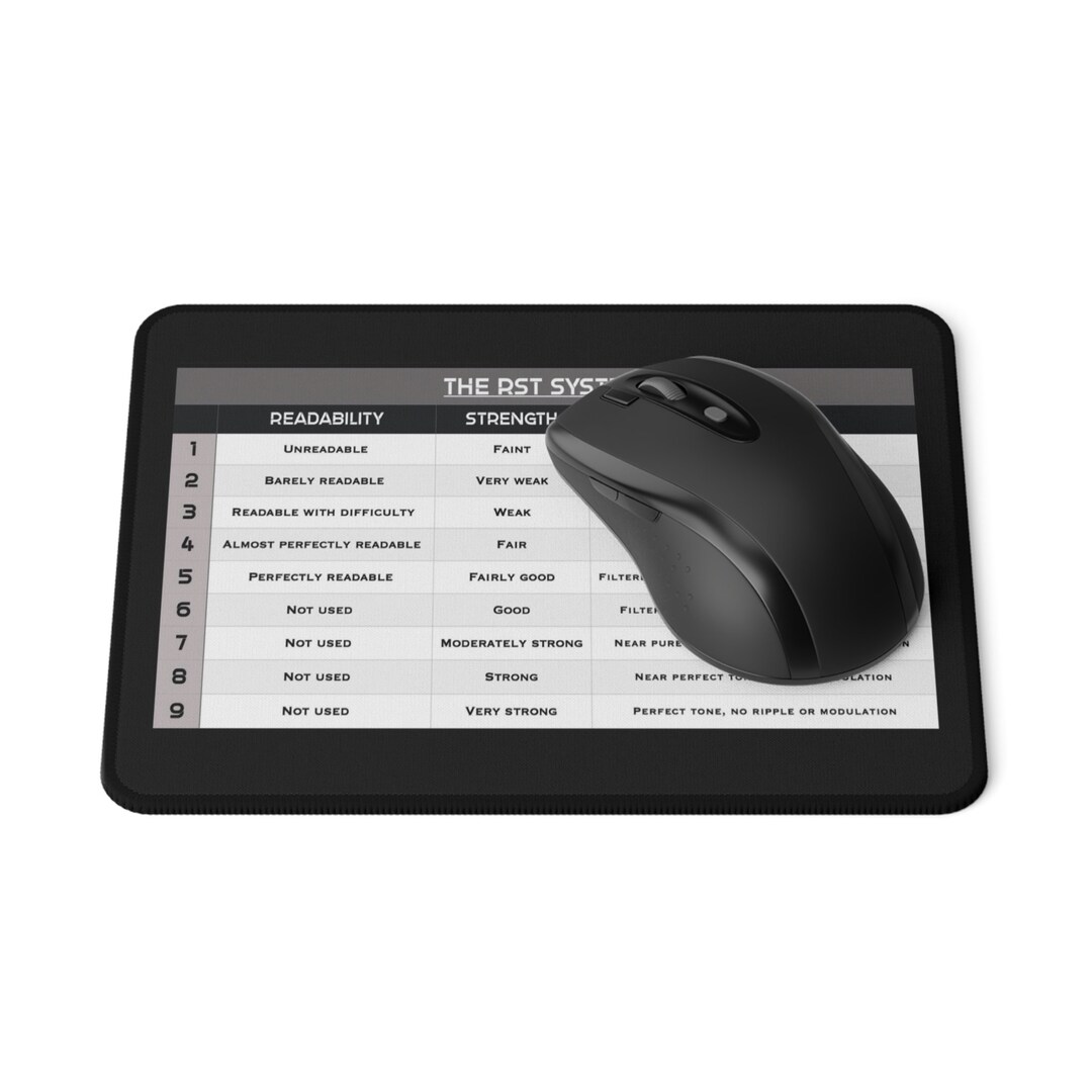 Radio Rst Chart RST Signal Report Chart Ham Radio Mousepad for Your Hamshack - Etsy