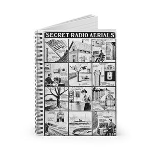 Spiraal notebook geheime ham radioantennes