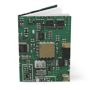 Hardcover Ham Radio Journal with circuit board graphics.