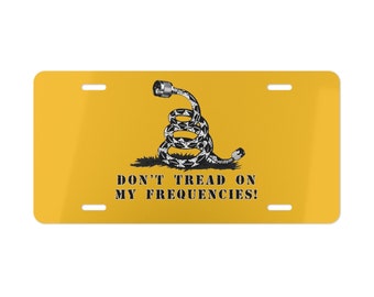 Don't Tread On My Frequencies Vanity Plate, Ham Radio