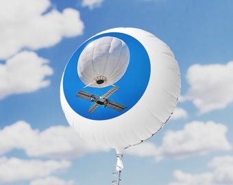 Mylar Helium Spy Balloon. For ham radio balloon projects, ham shack decoration, & gag gifts