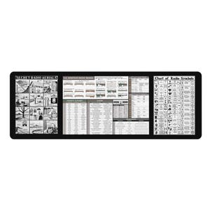 Mammoth Retro Ham Radio Field Reference Mat for Portable Picnic Table Operating such as POTA.