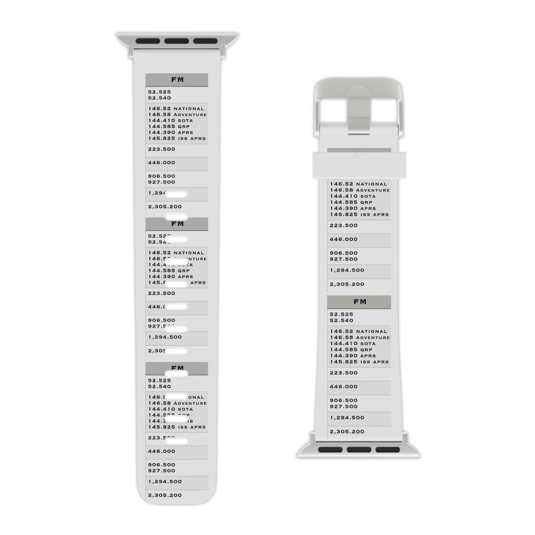 VHF UHF FM Calling Frequency Chart Watch Band for Apple Watch Etsy