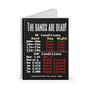 The Bands Are Dead Ham Radio Spiral Field Notebook