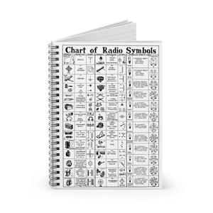 Spiraal notitieboek Retro Ham Radio Symbolen: