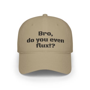 Bro, do you even flux!? low profile ball cap hat for ham radio operators
