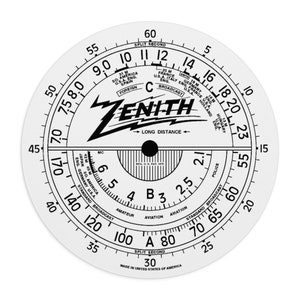 Mauspad. Zenith Kurzwellen Radio-Wählscheibe für Hamshack