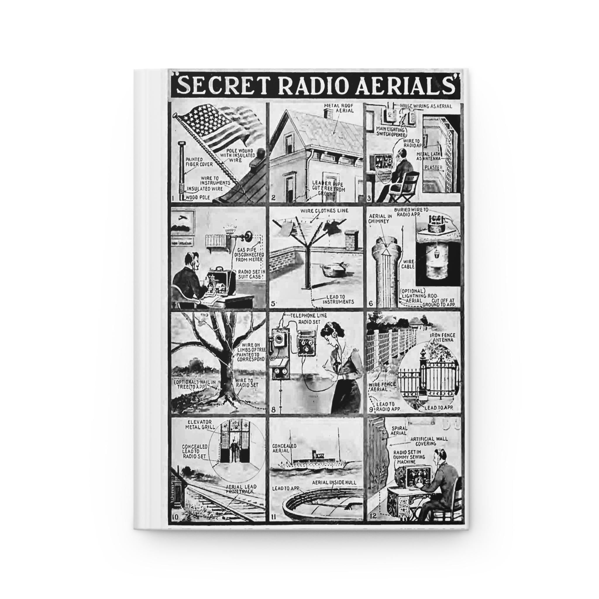 Hardcover Ham Radio Journal with Retro graphics.