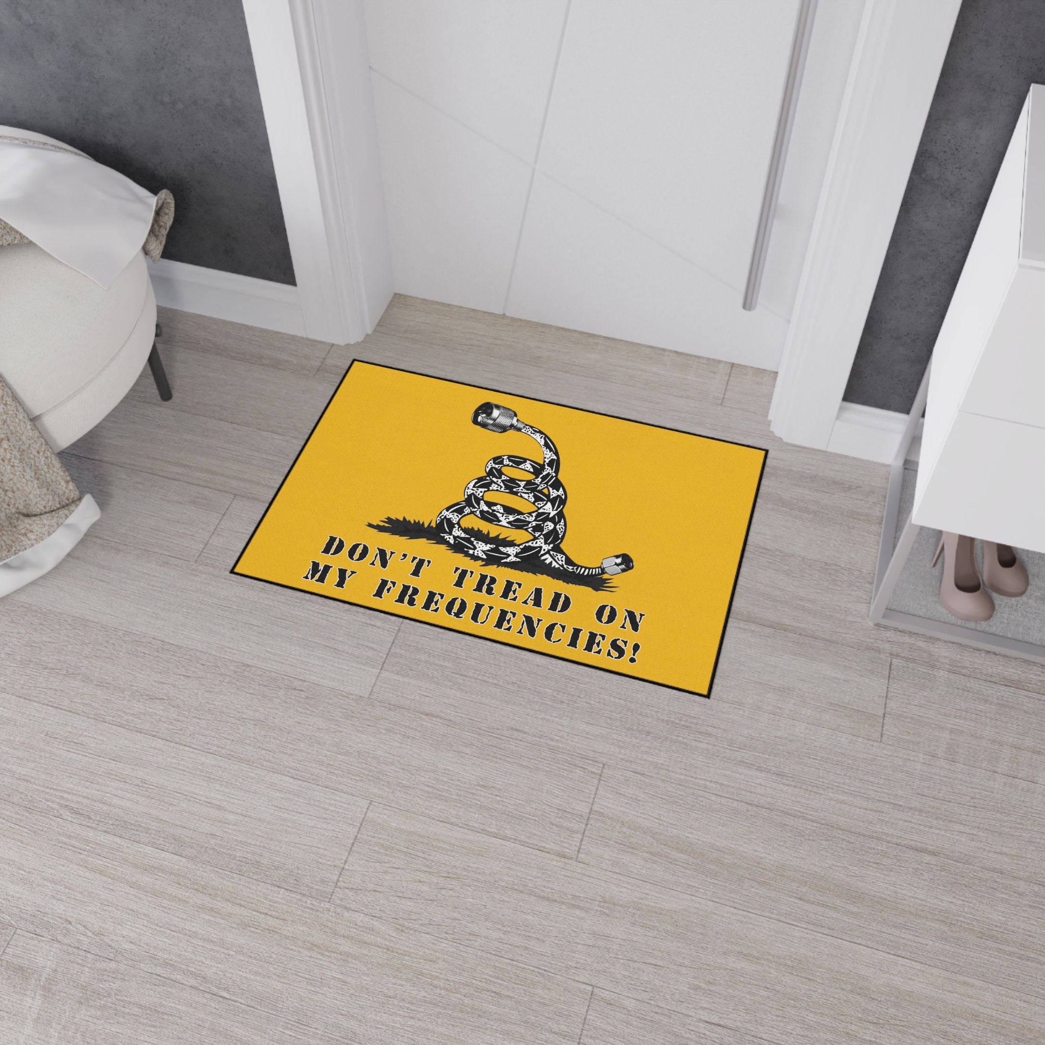 Heavy Duty Floor Mat dont tread on my frequencies for amateur radio ham shacks