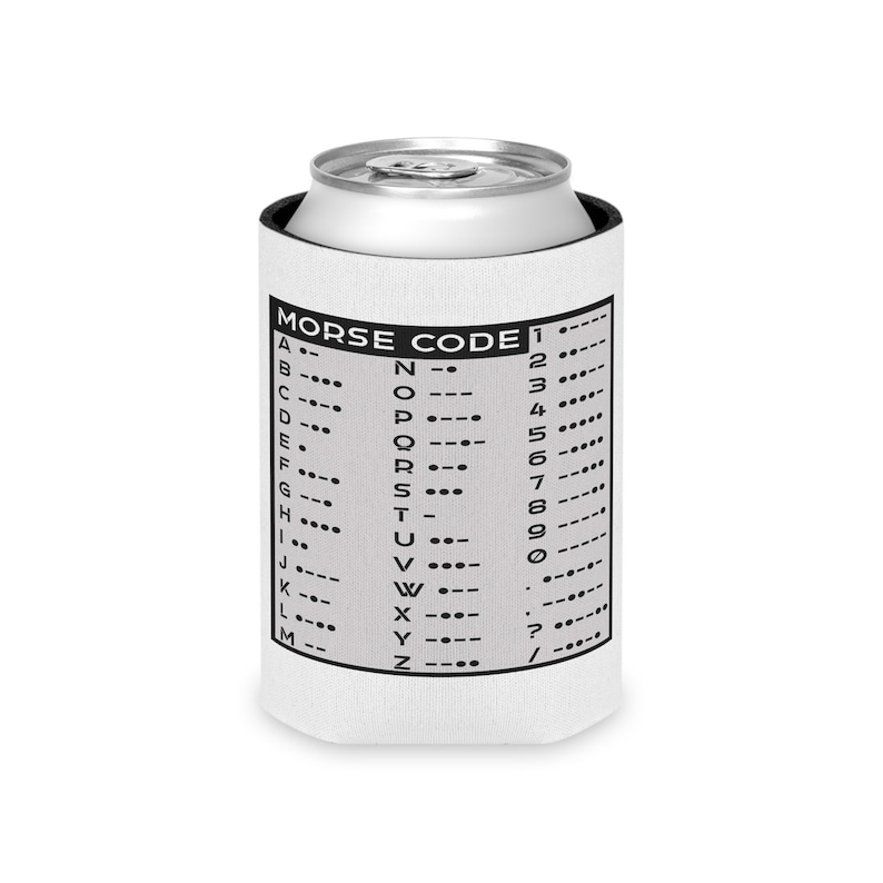 CW Beer Cozy With Morse Code Chart and Quirkyqrp Ham Radio Logo - Etsy