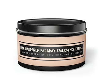 Velas de emergencia Faraday endurecidas EMP para preparadores de preparación para la supervivencia del fin del mundo.