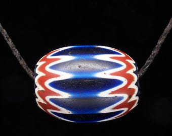 Antique Six Layer Venetian Chevron Bead | African Trade | Collectible | Tribal Jewelry Supply