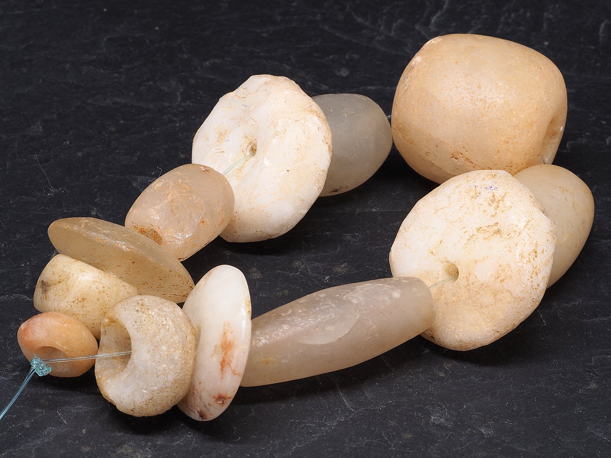 Perles Bicône En Quartz Du Mali 11mm Orange - Brin De 26 Pouces, Taillées à La Main
