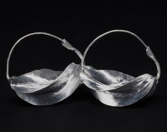 Fulani silver earrings. ø 32 mm. Mali. Tribal, ethnic jewelry