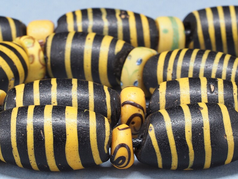 Antique Venetian fancy glass trade beads strand African trade Tribal ethnic jewelry